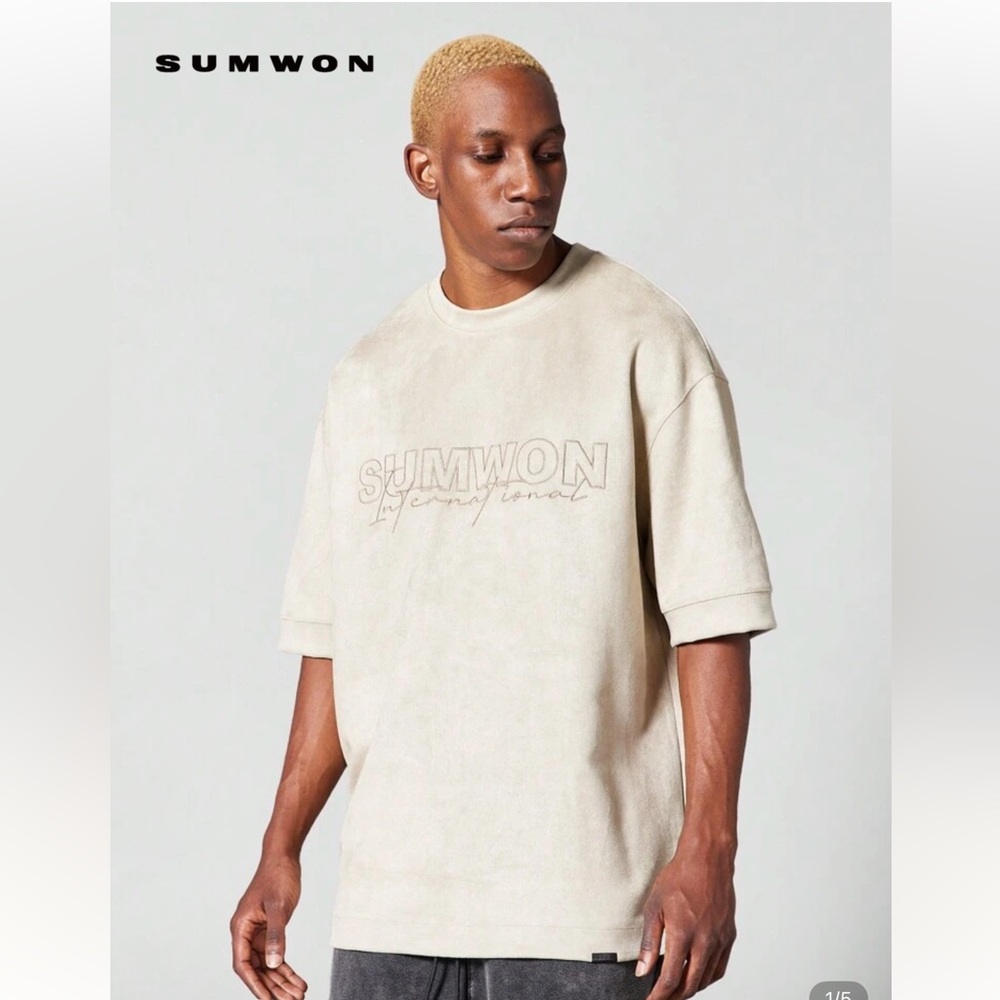 SHEIN Oversized Fit Suedette Tee